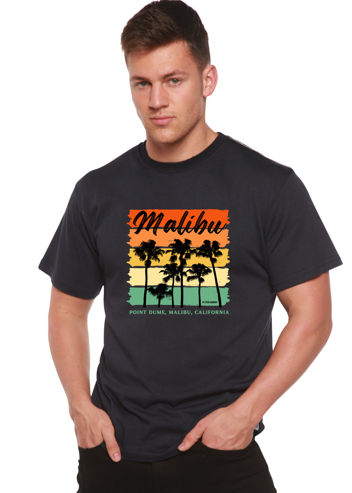 Malibu Unisex Bamboo Viscose/Organic Cotton Short Sleeve Graphic T-Shirt