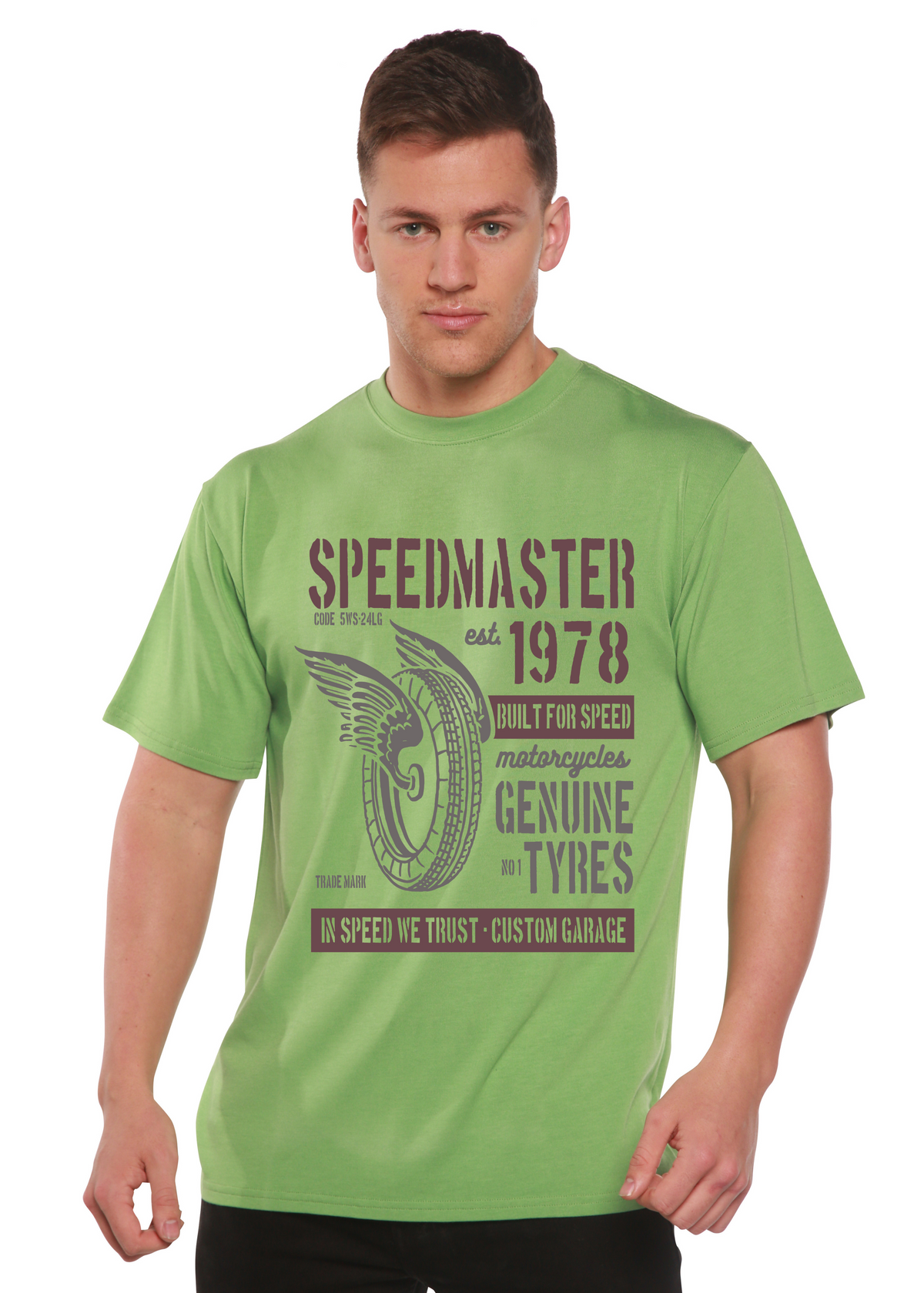 Speed Master Spun Bamboo® Men's Bamboo Viscose/Organic Cotton Short Sleeve Graphic T-Shirt