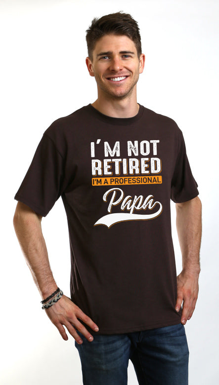 I'm not Retired Men's Bamboo Viscose/Organic Cotton Short Sleeve Graphic T-Shirt
