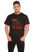 Papa, the Man, the Myth, the Legend Men's Bamboo Viscose/Organic Cotton Short Sleeve Graphic T-Shirt