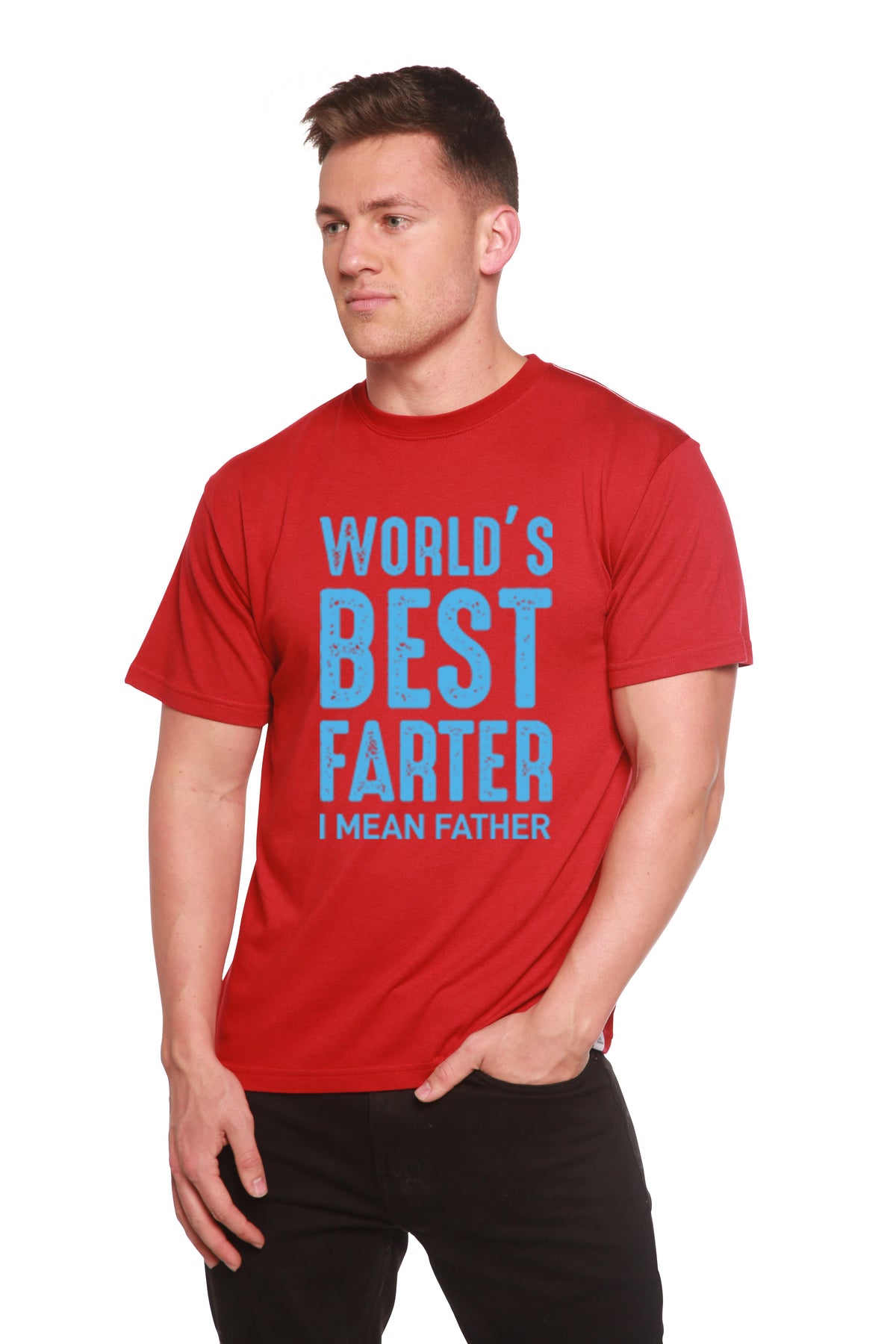 World's Best Farter Men's Bamboo Viscose/Organic Cotton Short Sleeve Graphic T-Shirt