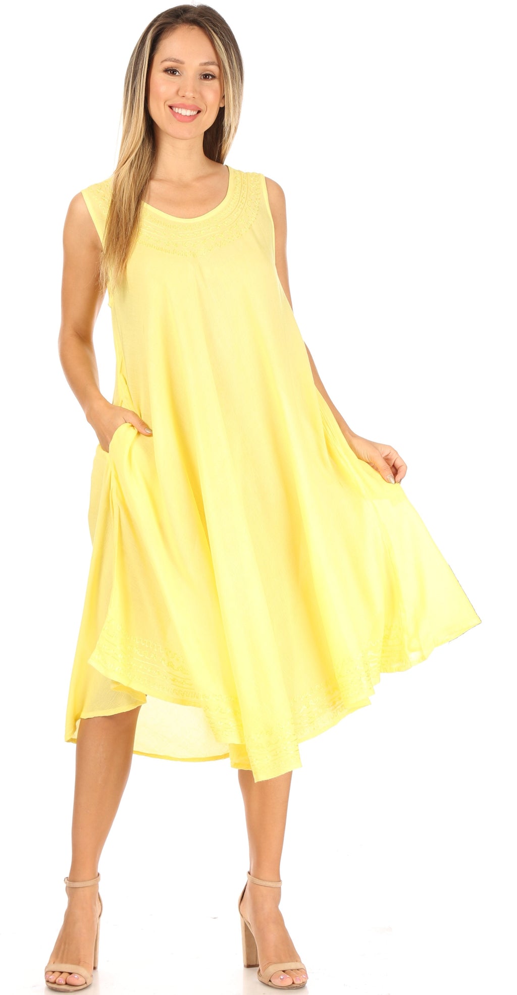 Sakkas Everyday Essentials Caftan Tank Dress / Cover Up