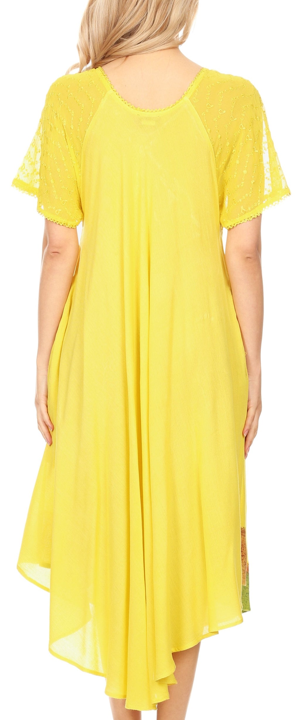 Sakkas Kai Palm Tree Caftan Tank Dress / Cover Up