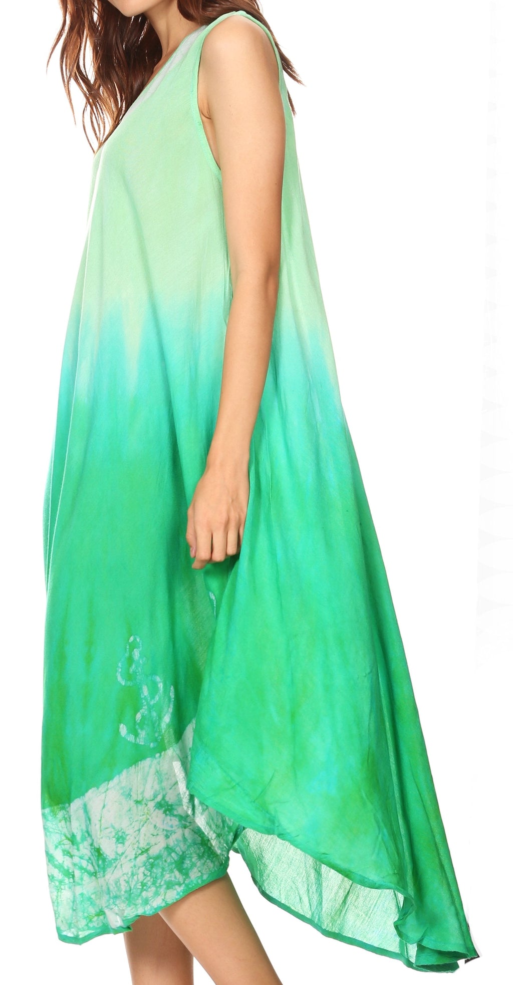 Sakkas Tia Women's Casual Summer Maxi Loose Fit Sleeveless Tank Dress Cover-up