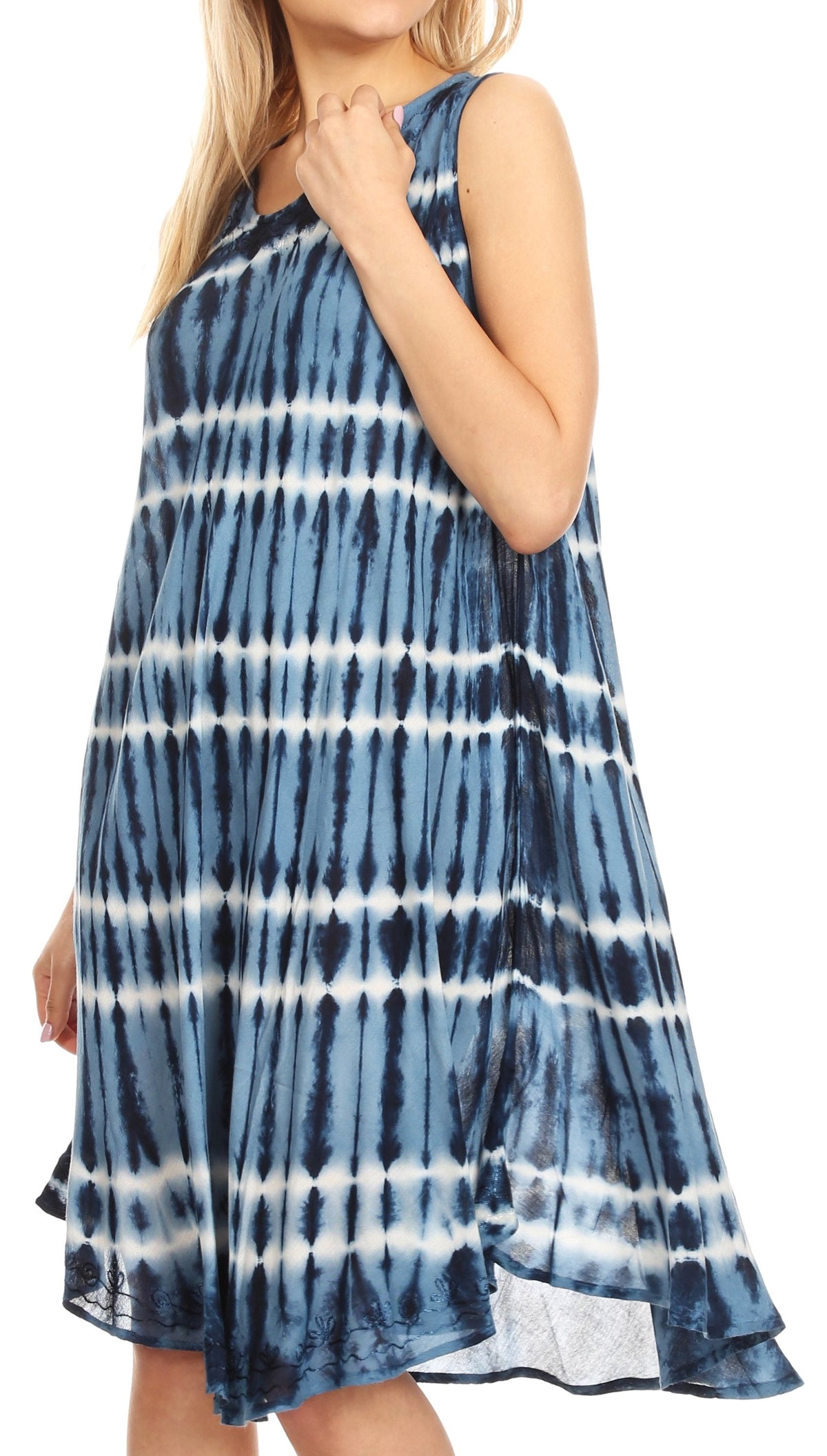 Sakkas Tina Women's Casual Summer Loose Sleeveless Tank Midi Dress Cover-up