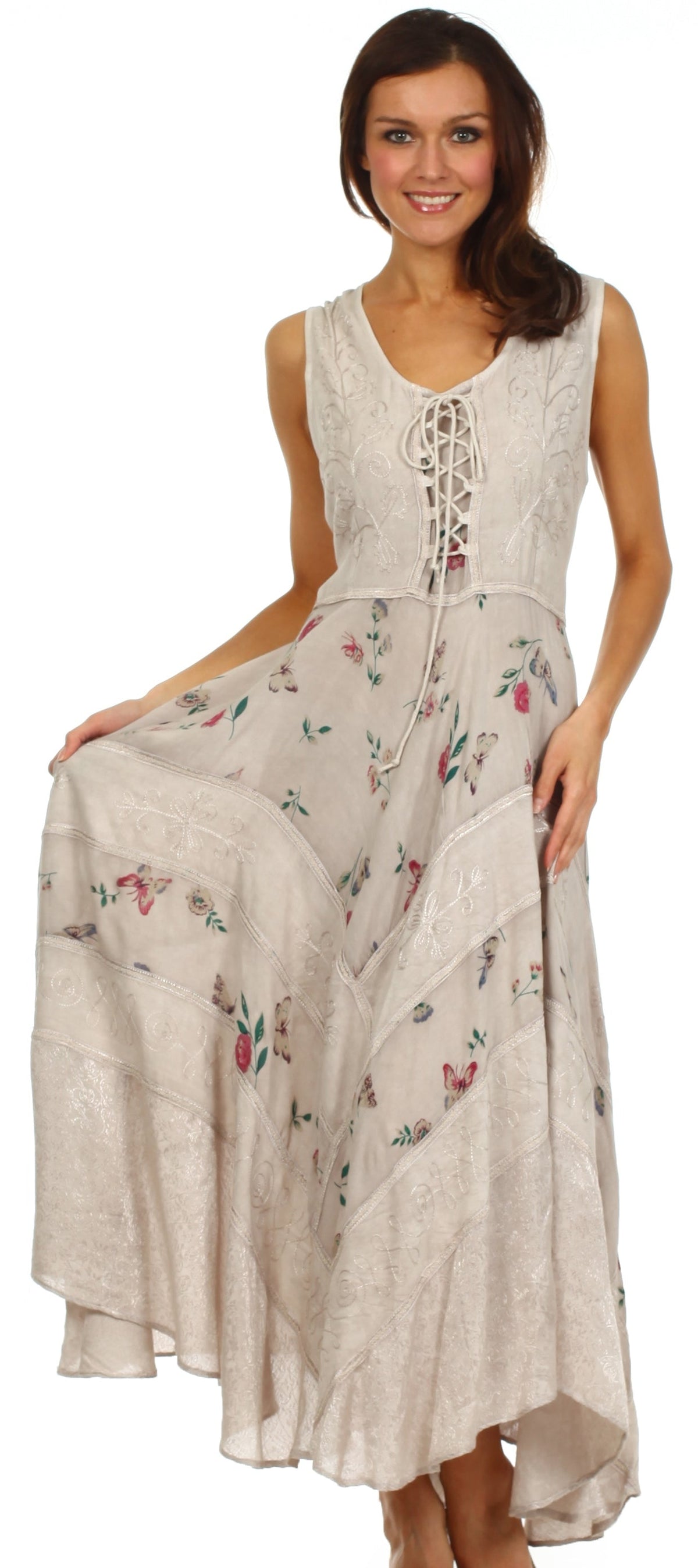 Sakkas Garden Goddess Corset Style Dress
