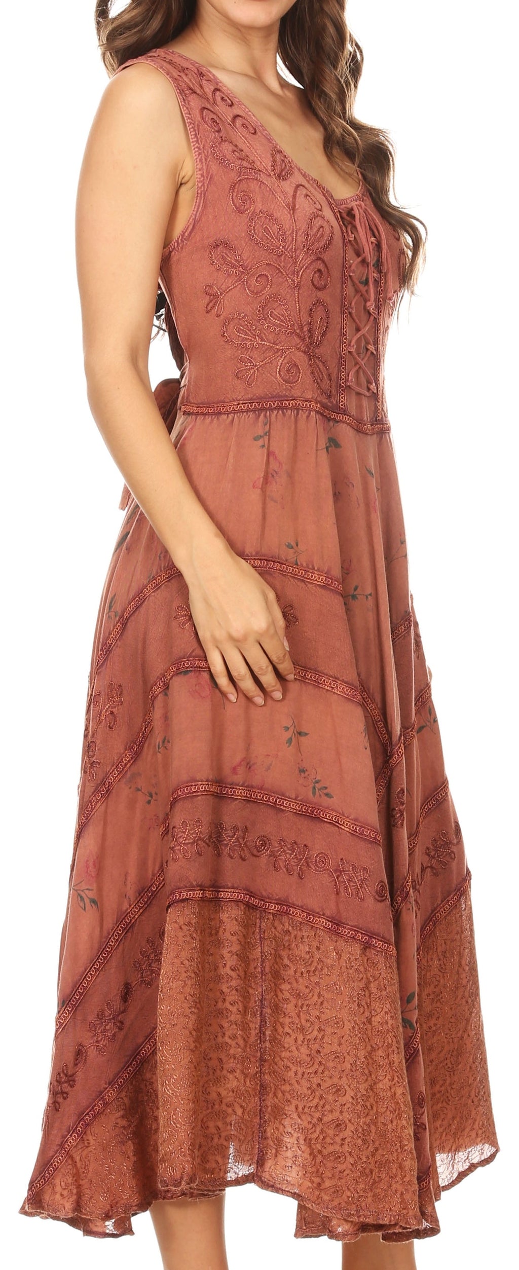Sakkas Garden Goddess Corset Style Dress