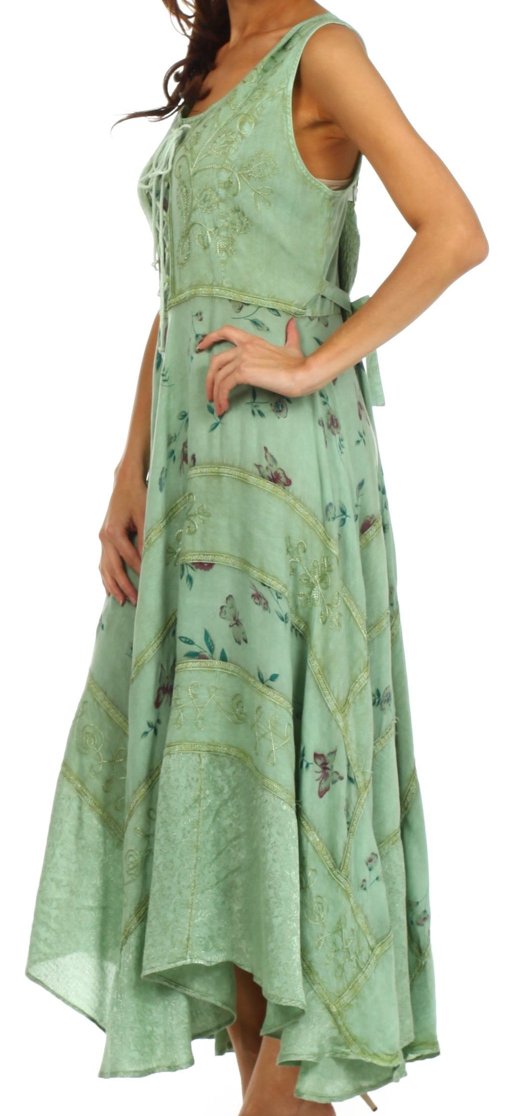 Sakkas Garden Goddess Corset Style Dress