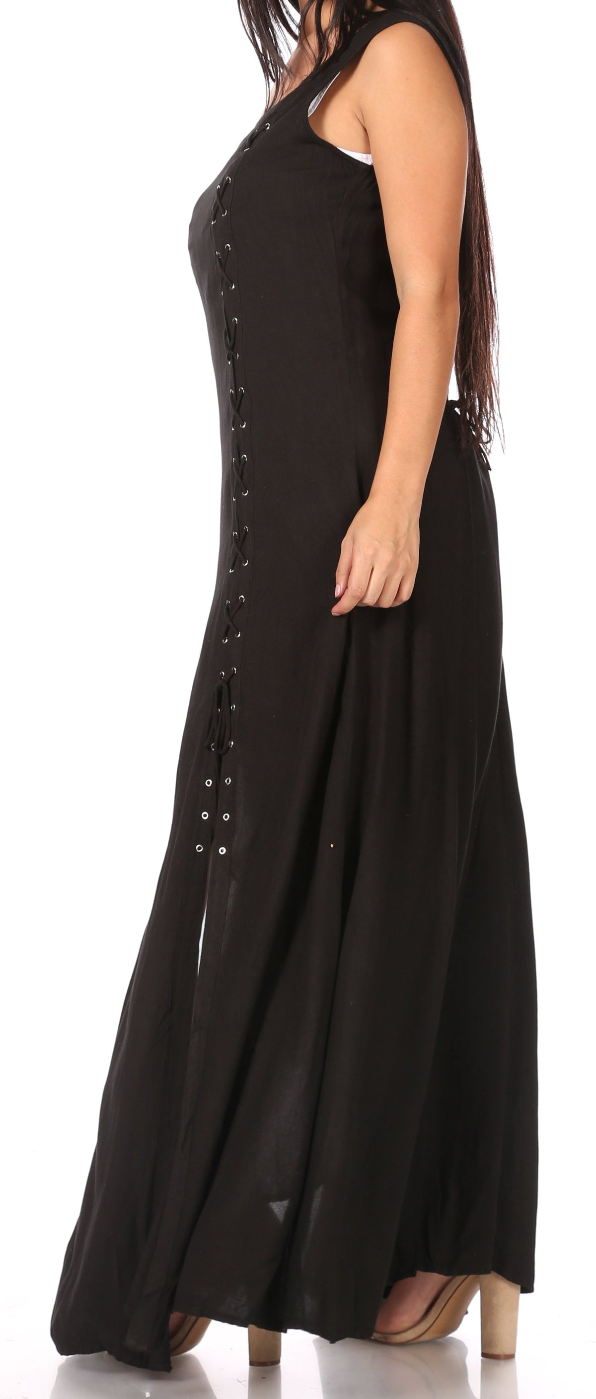 Sakkas Riva Women's Sleeveless Chemise + Over Dress Medieval Celtic Renaissance