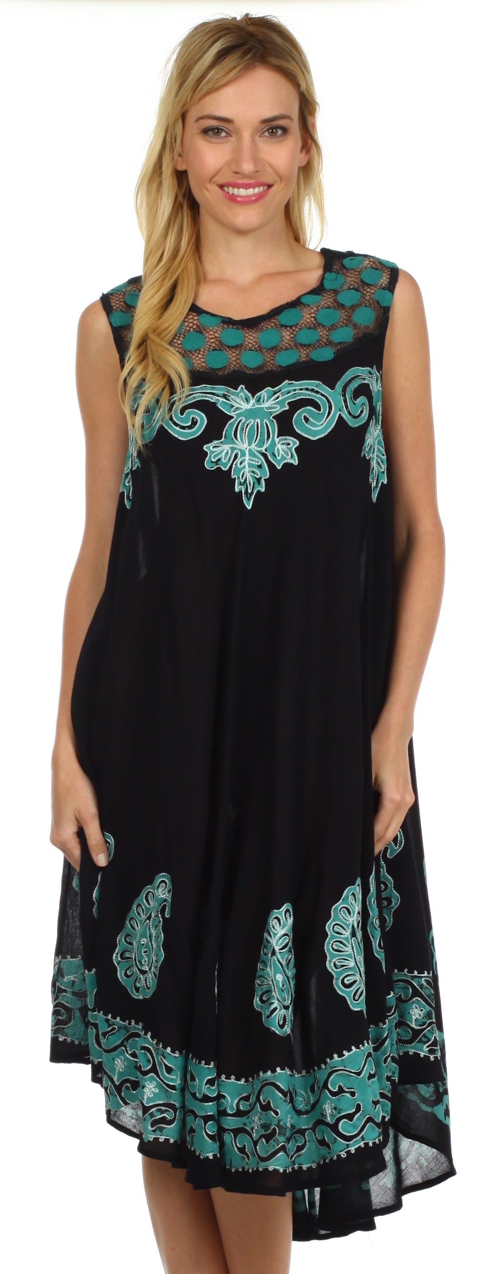 Sakkas Zayna Embroidered Caftan Dress