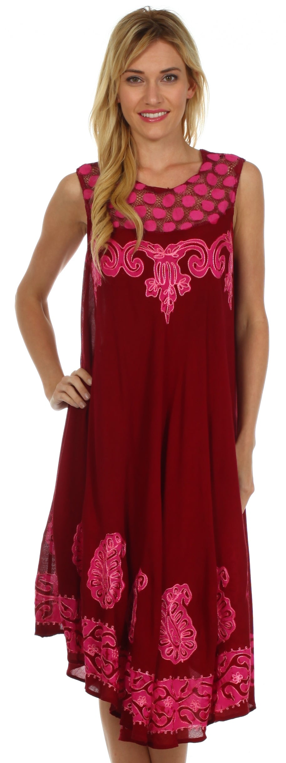 Sakkas Zayna Embroidered Caftan Dress