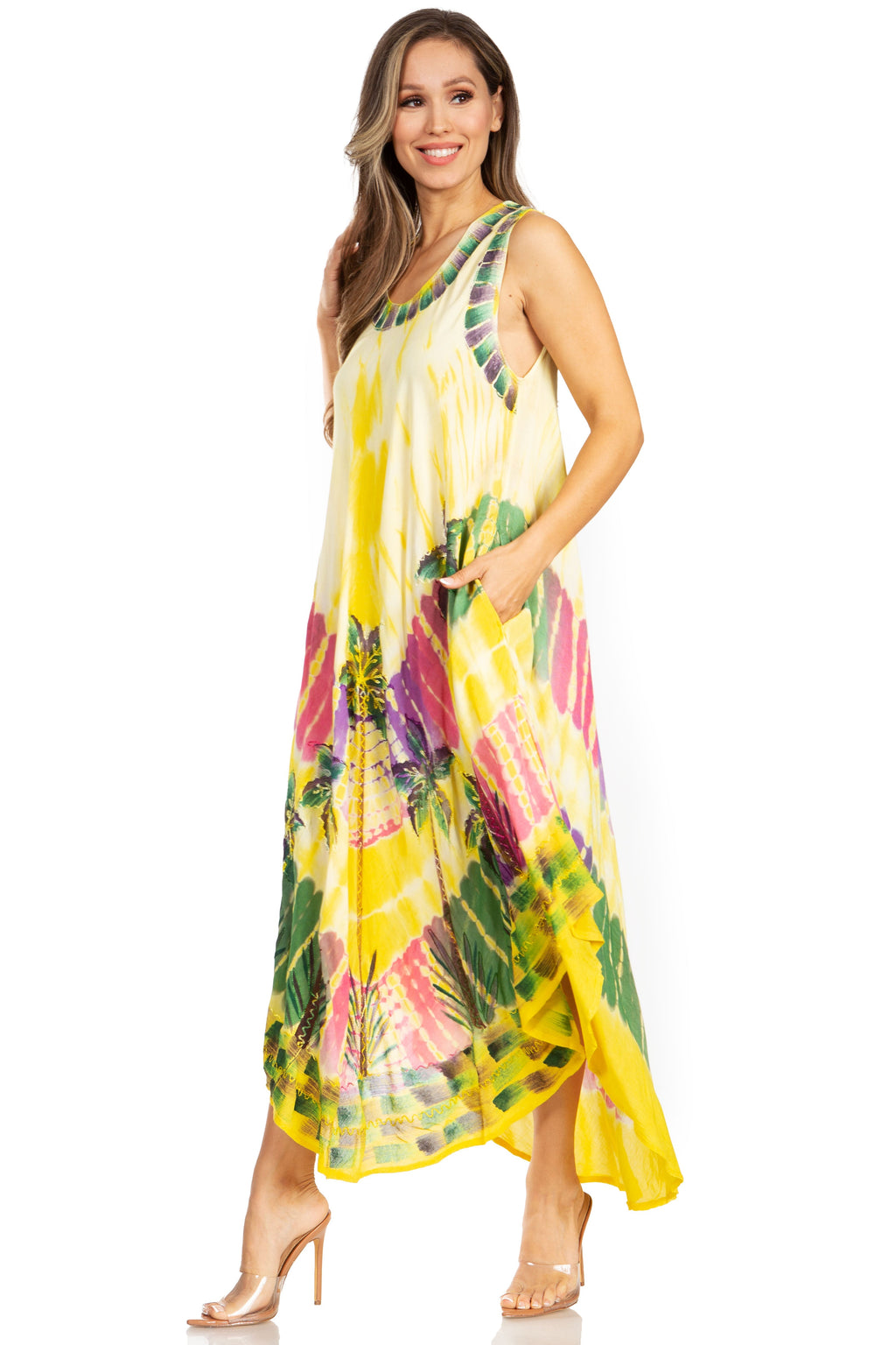 Sakkas Tasanee Caftan Tank Dress / Cover Up
