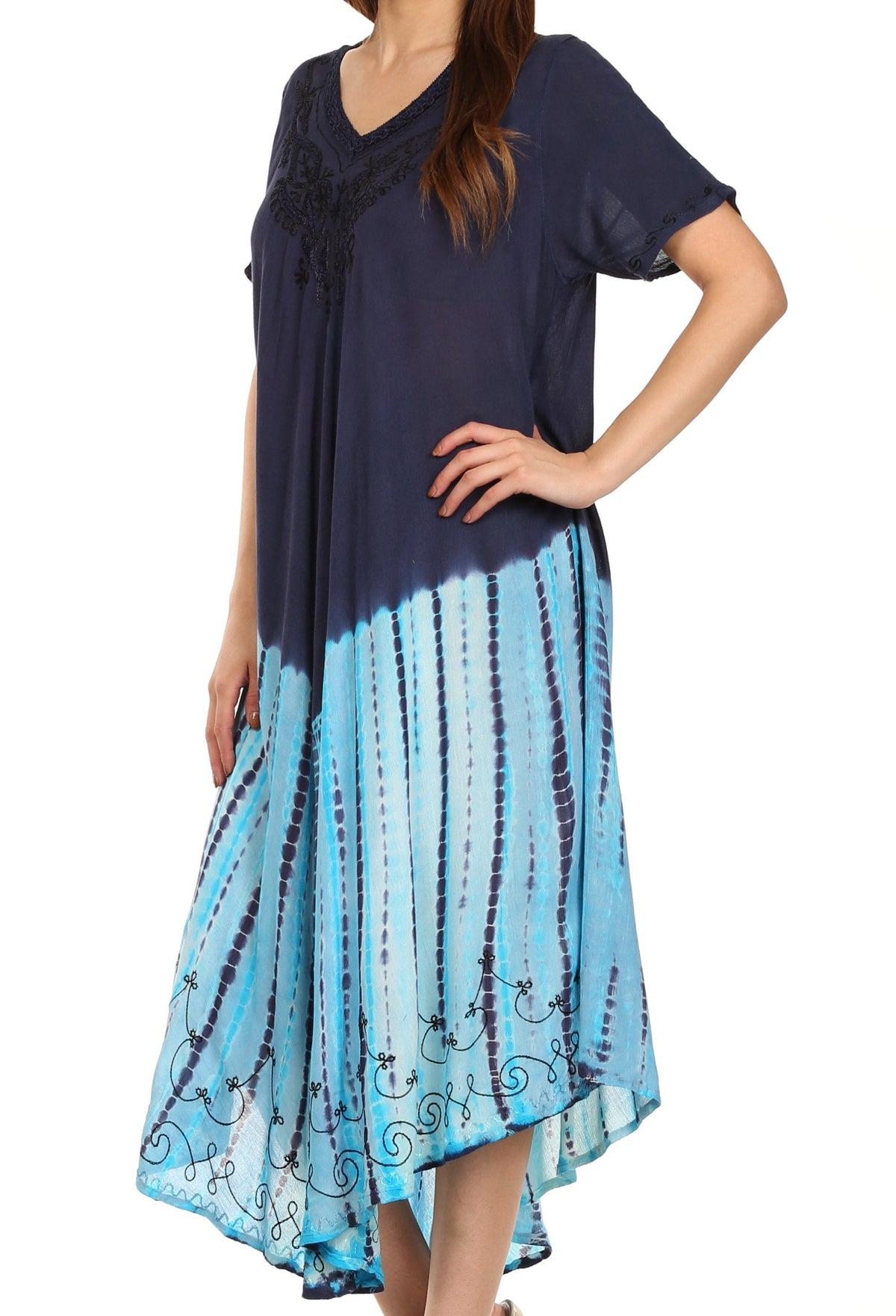 Sakkas Viveka Embroidered Caftan Dress