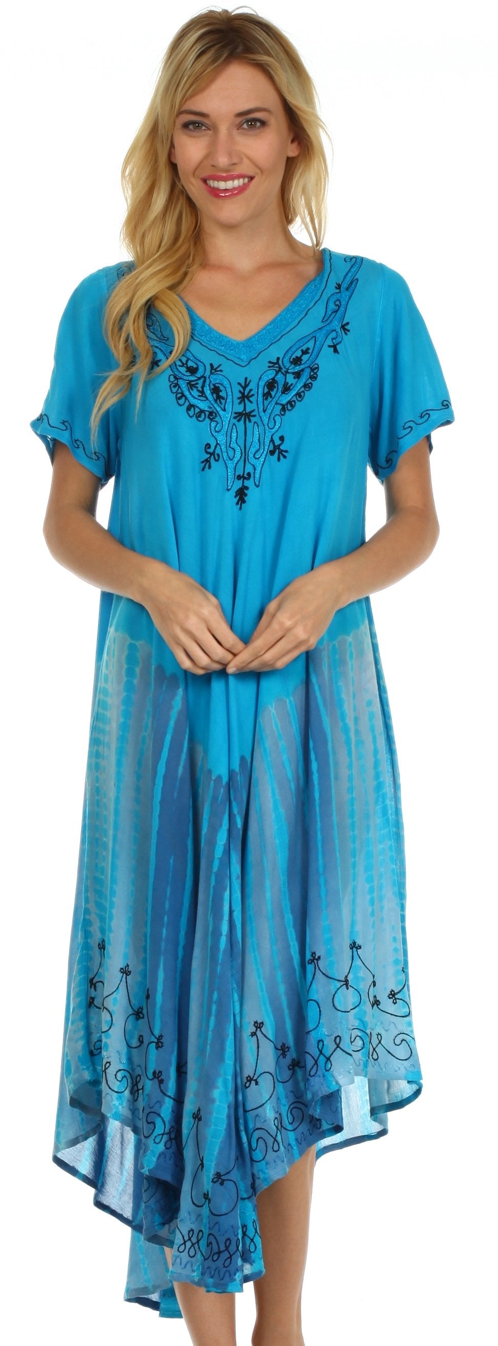 Sakkas Viveka Embroidered Caftan Dress