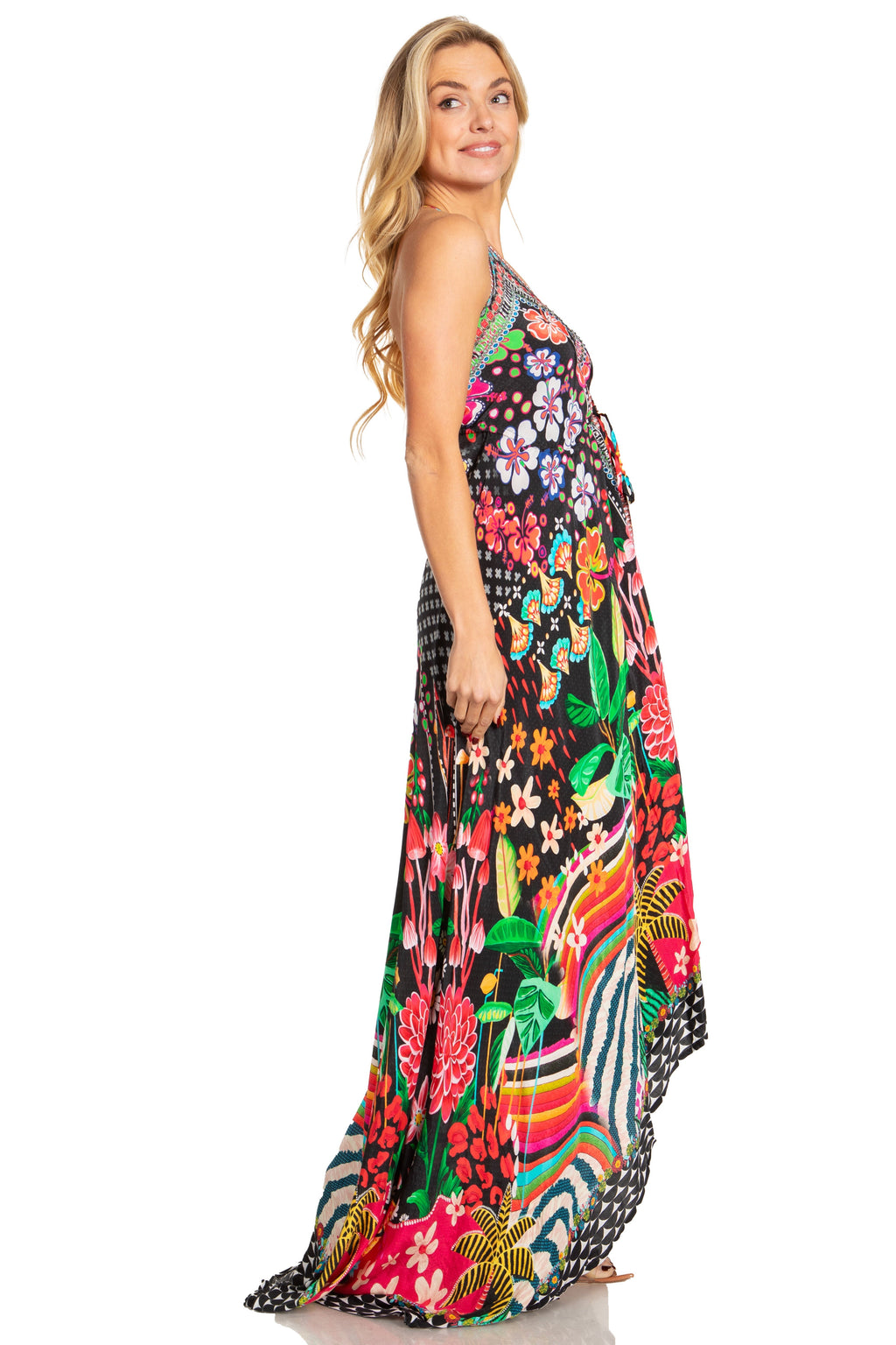 Sakkas Lizi 2025 Womens Maxi High-low Halter Handkerchief Long Dress Beach Party