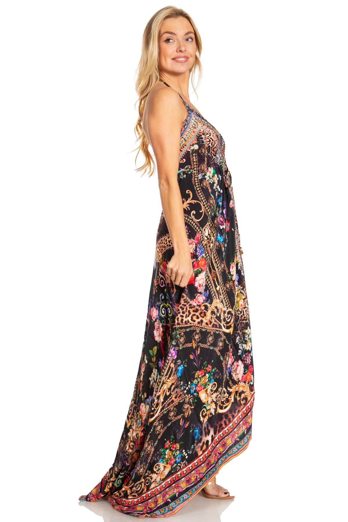 Sakkas Lizi 2025 Womens Maxi High-low Halter Handkerchief Long Dress Beach Party