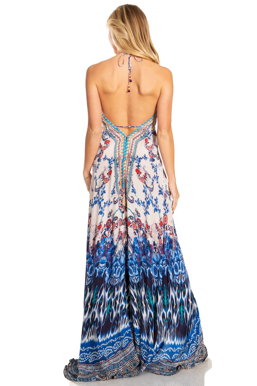 Sakkas Lizi 2025 Womens Maxi High-low Halter Handkerchief Long Dress Beach Party