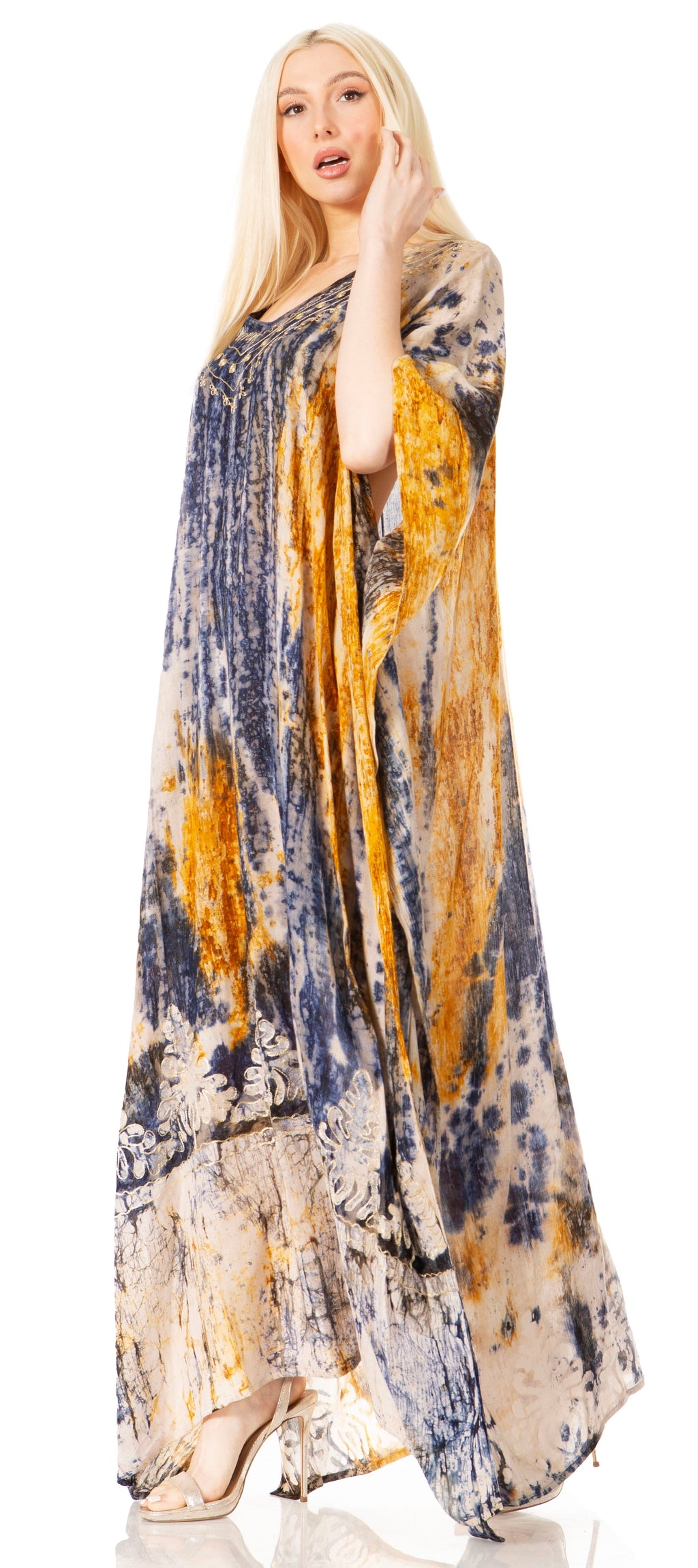 Sakkas Tacy Women's Boho Summer Maxi Dress for Casual or Lounge Wear