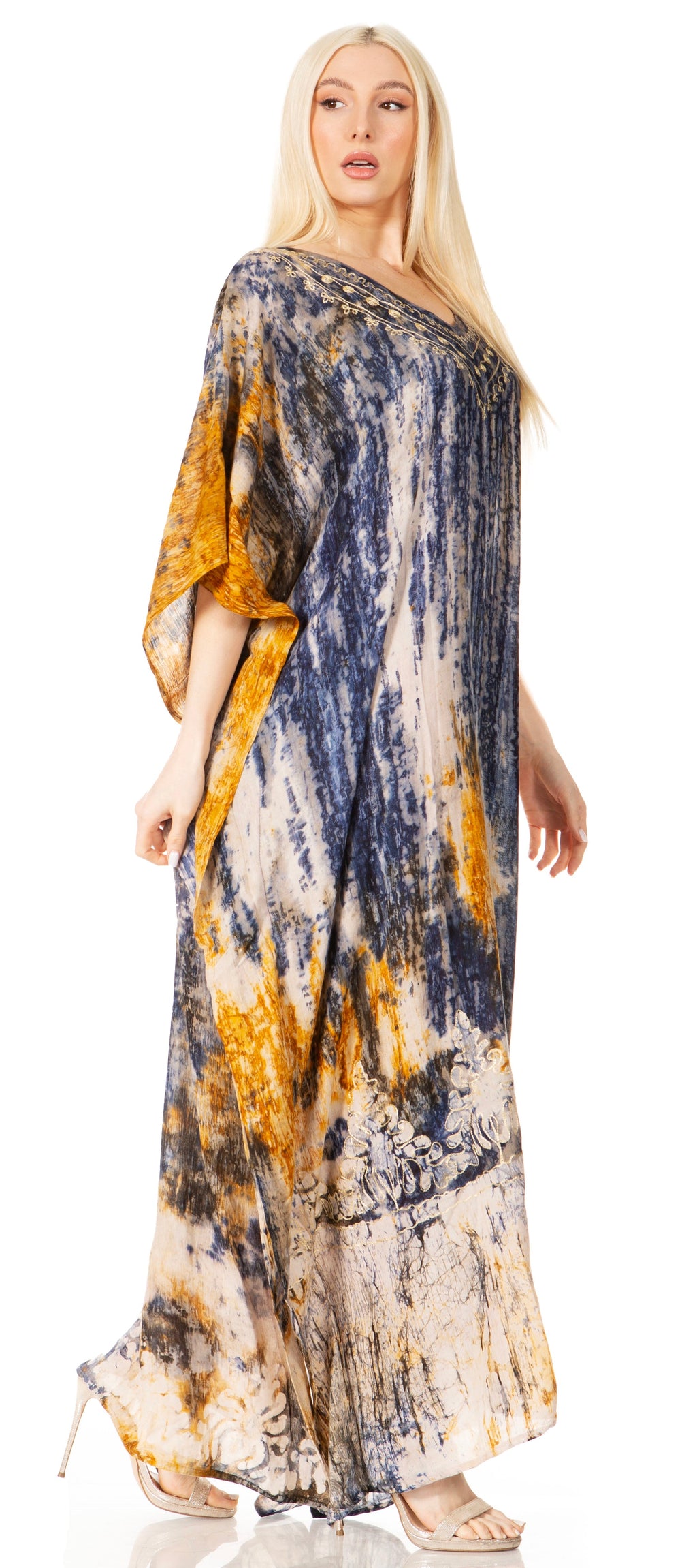 Sakkas Tacy Women's Boho Summer Maxi Dress for Casual or Lounge Wear