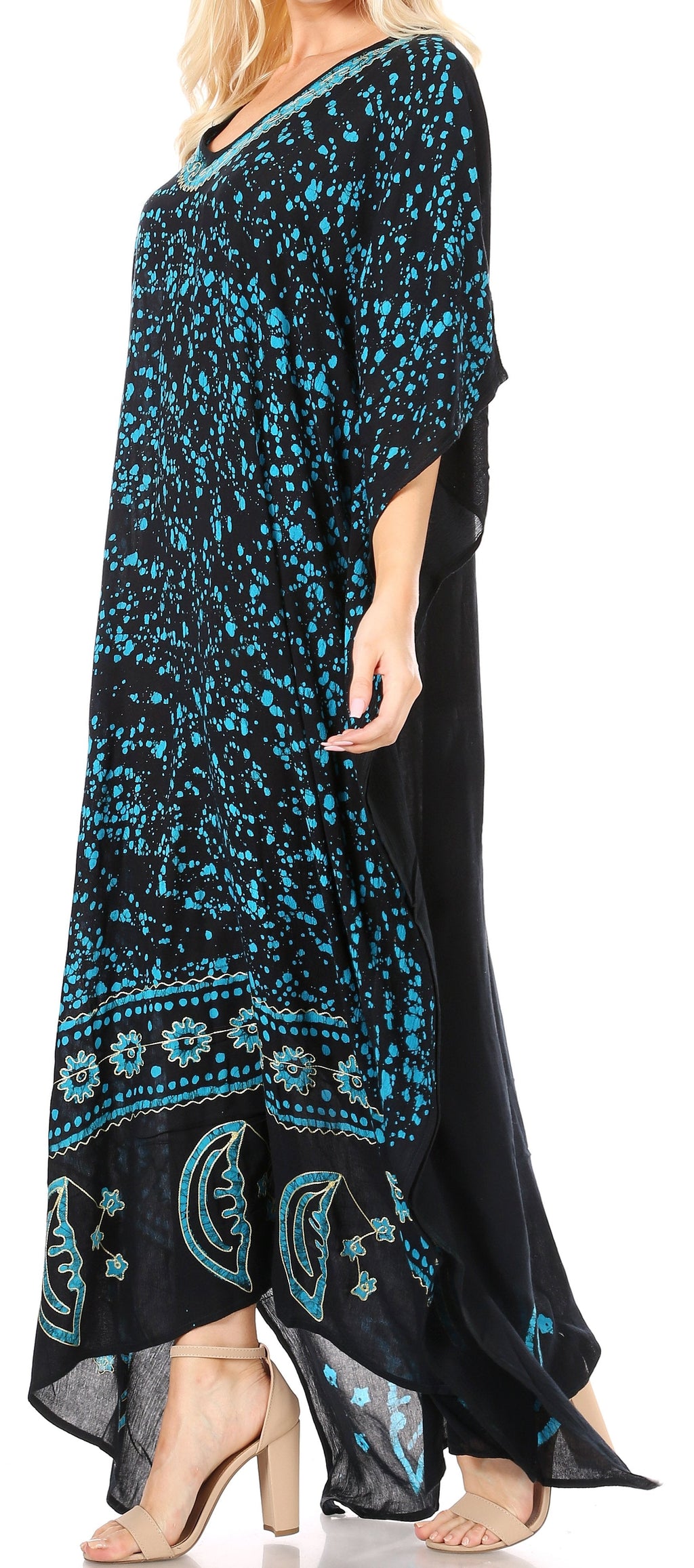 Sakkas Tacy Women's Boho Summer Maxi Dress for Casual or Lounge Wear