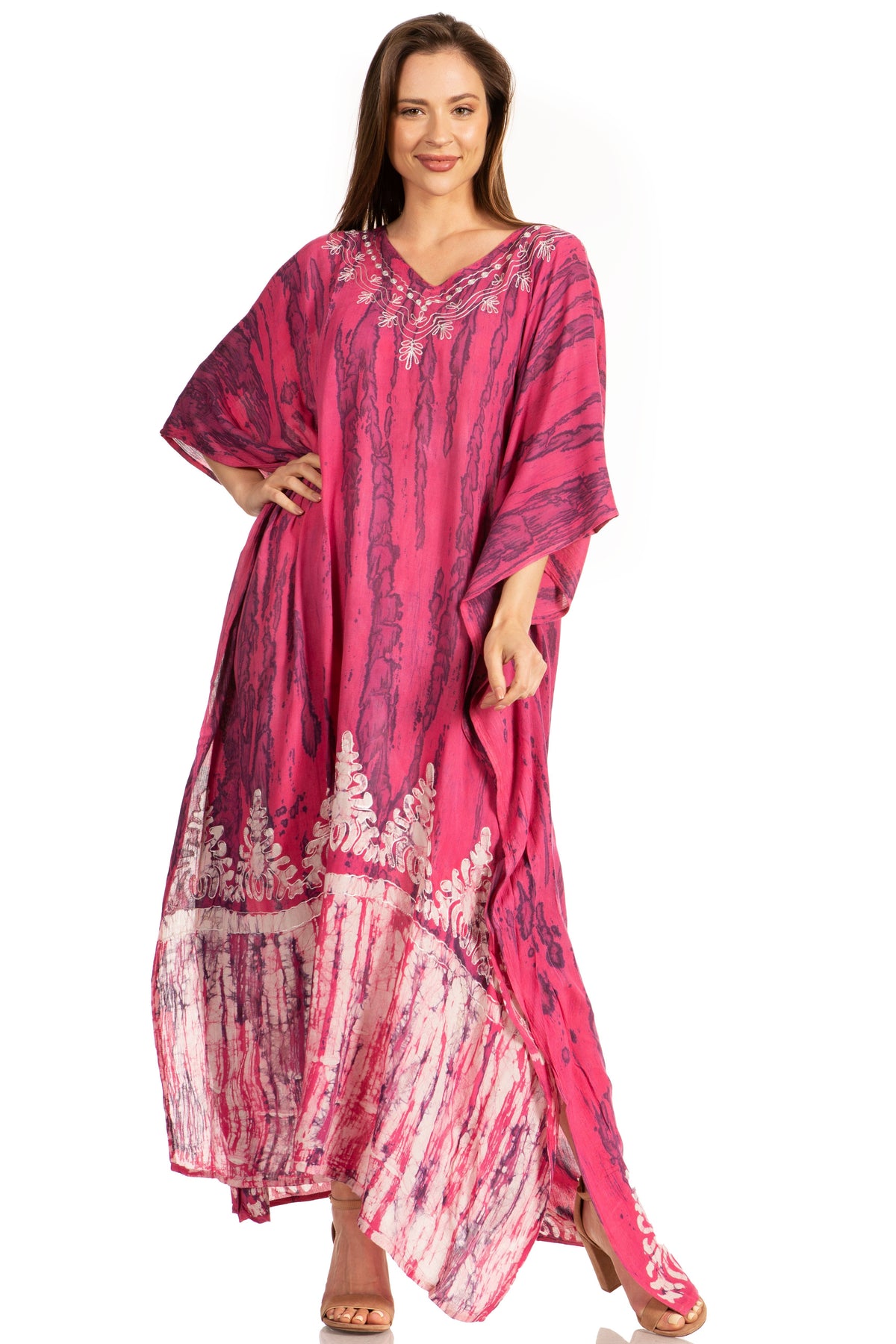Sakkas Tacy Women's Boho Summer Maxi Dress for Casual or Lounge Wear