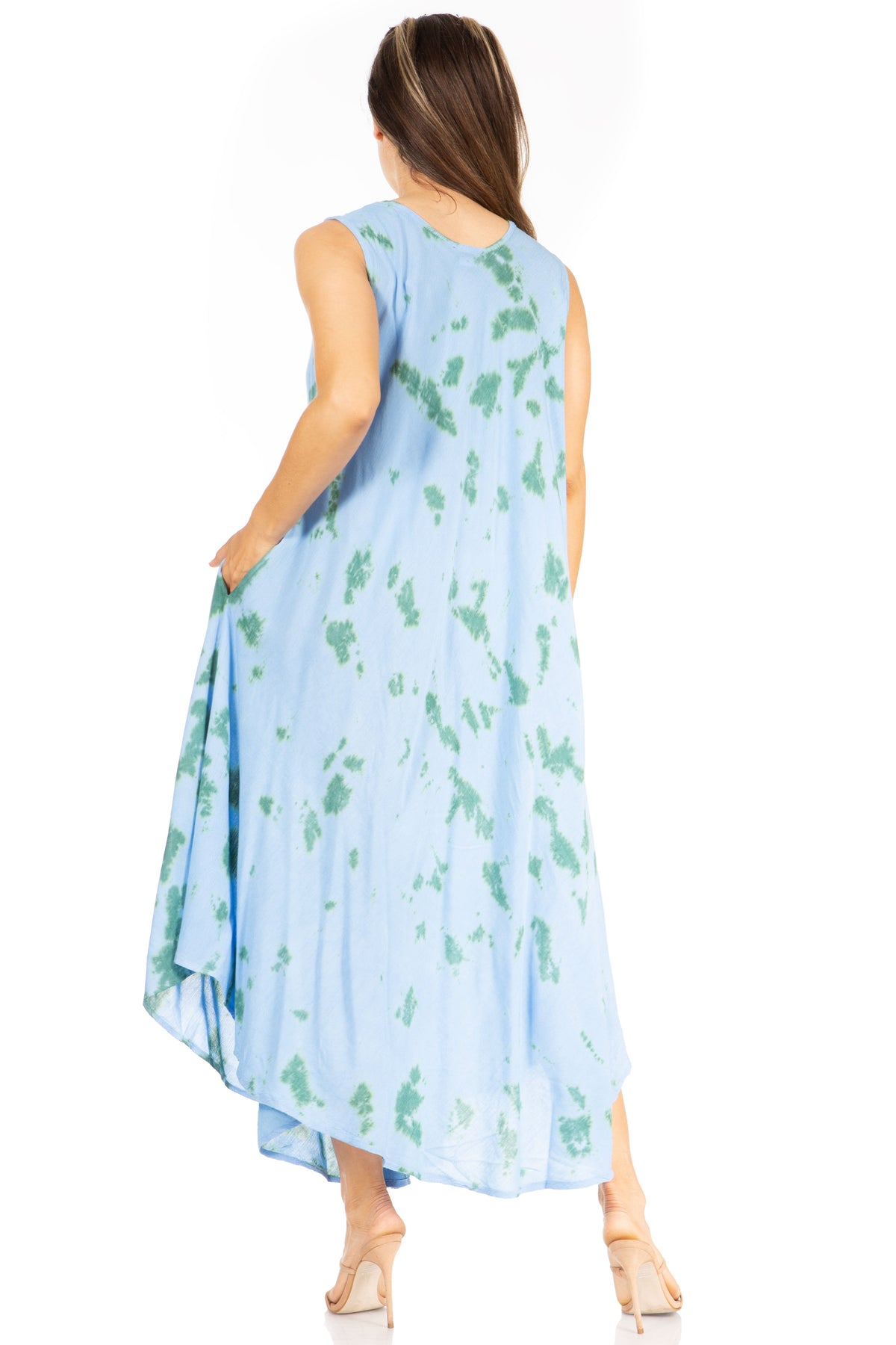 Sakkas Starlight Second Tie Dye Caftan Dress: Women's Beach Cover Up