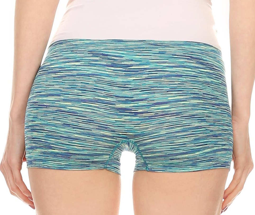 Sakkas Women's Seamless Stretch Boy Short Panties (6 Pack)
