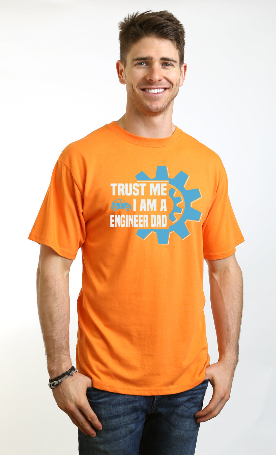Trust Me I'm a Engineer Dad Men's Bamboo Viscose/Organic Cotton Short Sleeve Graphic T-Shirt