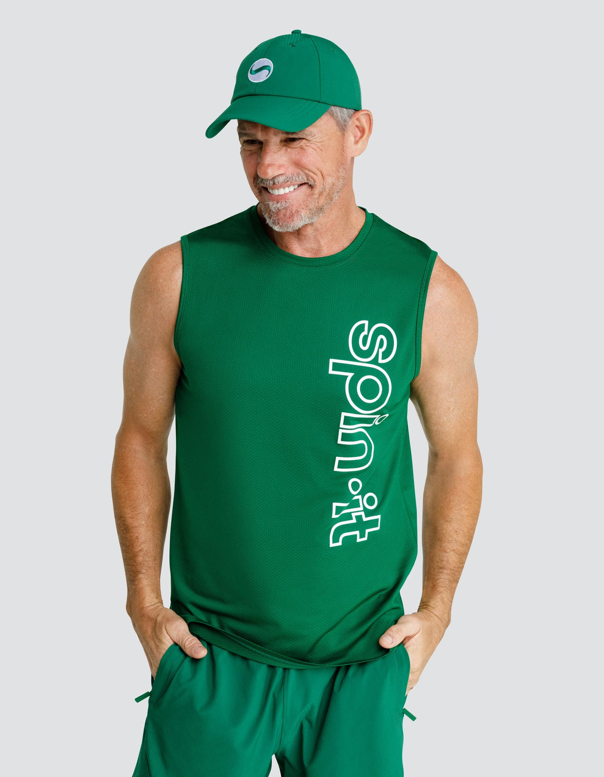 Josh Muscle Tank - Fern Green