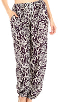 Sakkas Akilla Women's Loose Printed Yoga Elephant Pants Elastic Waist w/Pocket