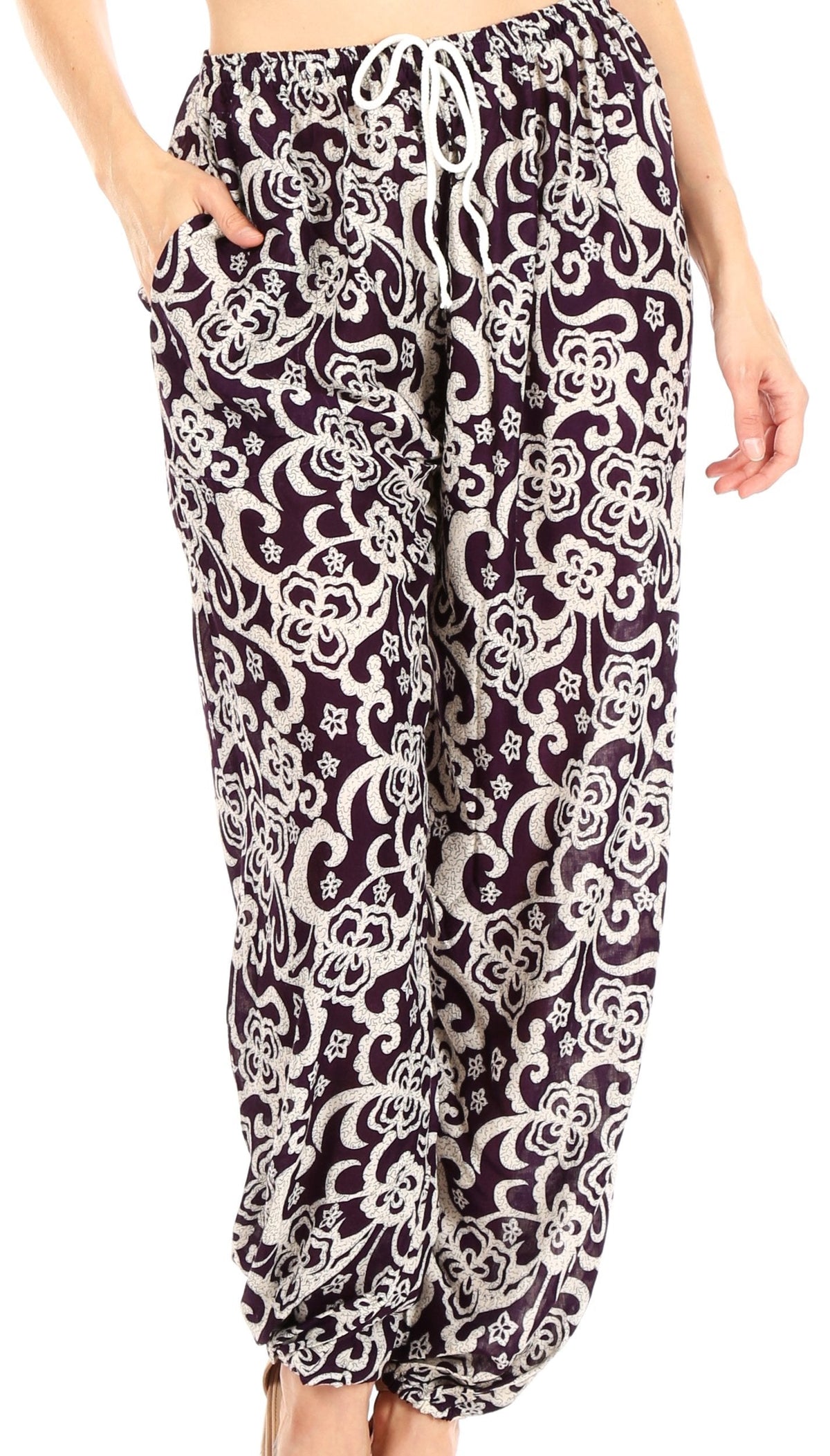 Sakkas Akilla Women's Loose Printed Yoga Elephant Pants Elastic Waist w/Pocket