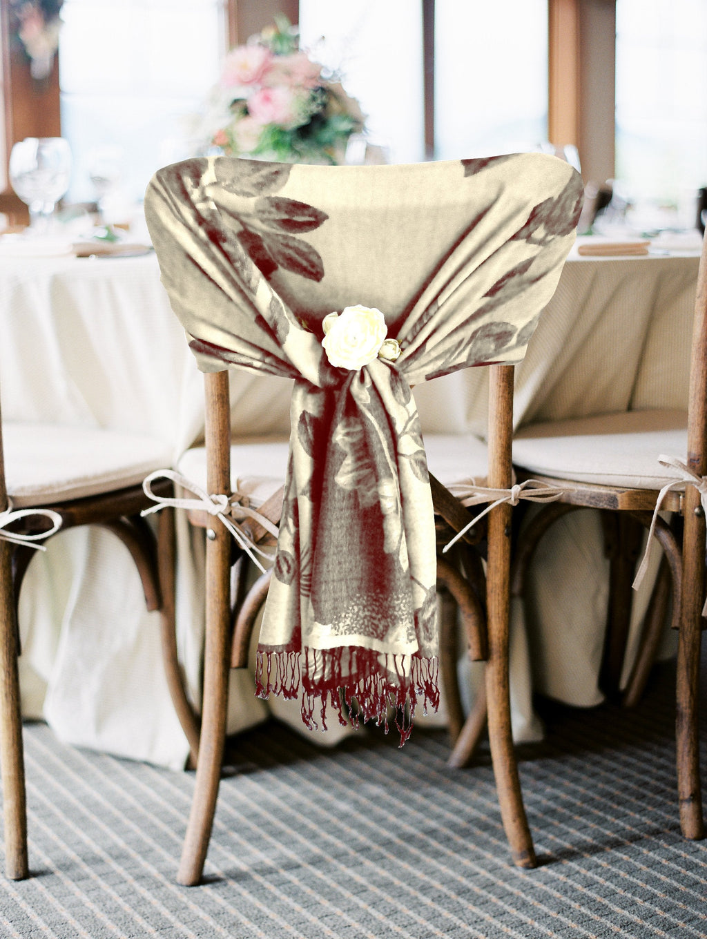 Sakkas Two Tone Rose Pashmina Scarf / Stole / Wrap