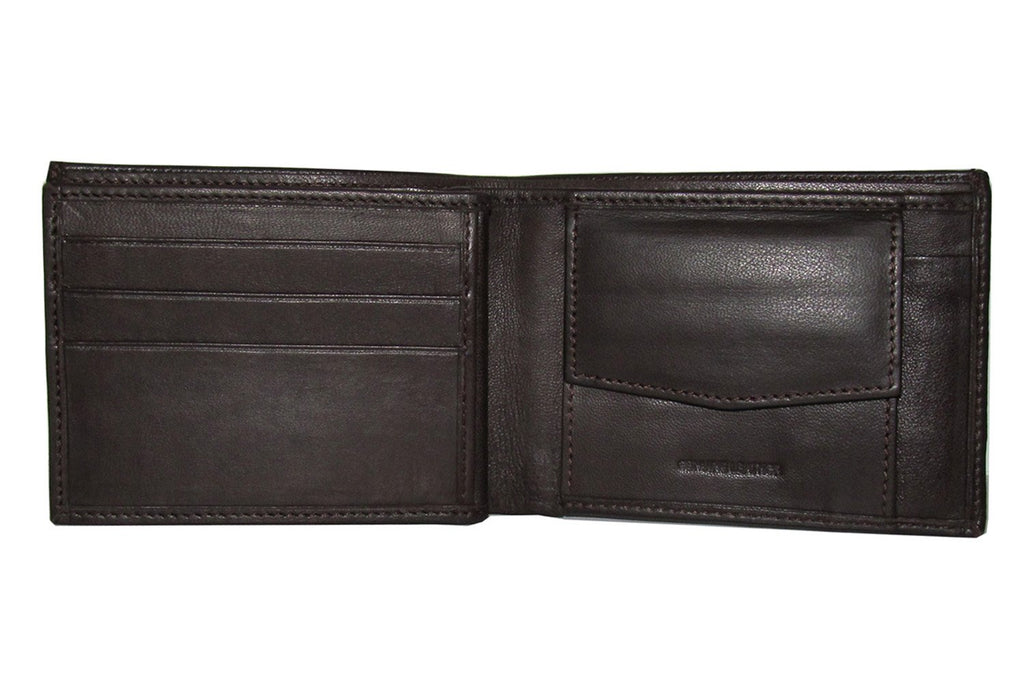 Sakkas Men's Bi-Fold Leather Wallet with 6 Card Slots/2 Coin Pkts with Gift bag