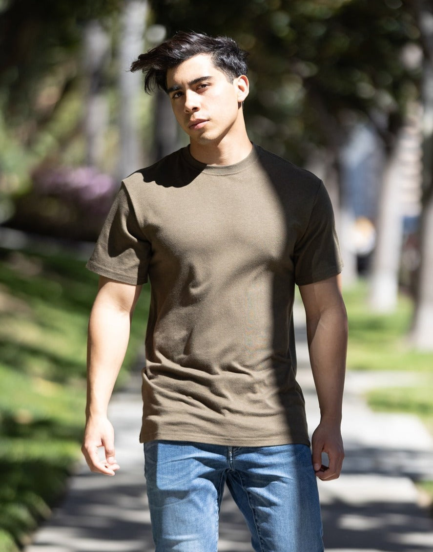 Custom Printed Men's Bamboo Viscose/Organic Cotton Short Sleeve T-Shirt