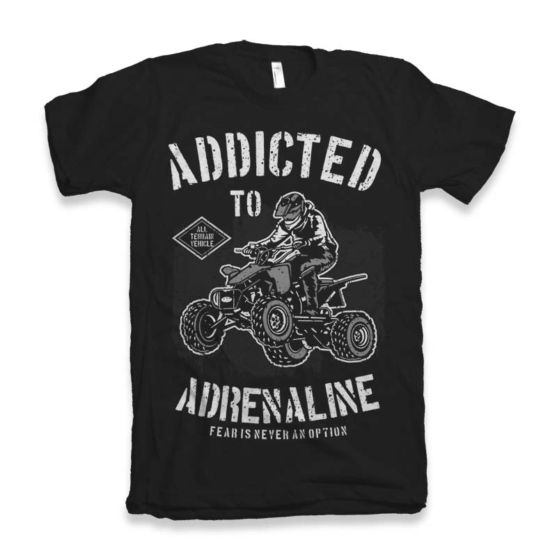 Addicted To Adrenaline Men's Bamboo Viscose/Organic Cotton Short Sleeve Graphic T-Shirt