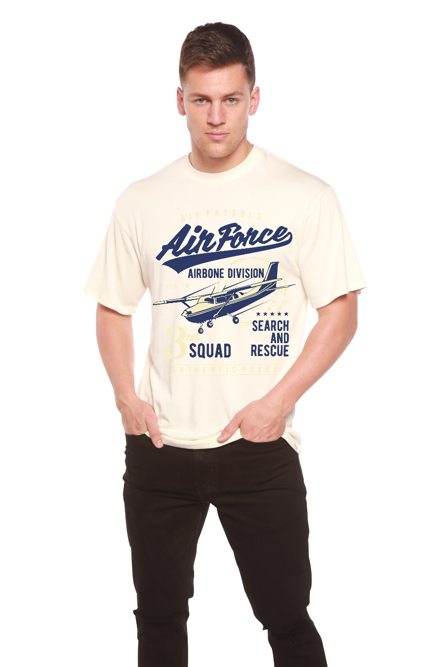 Air Force Men's Bamboo Viscose/Organic Cotton Short Sleeve Graphic T-Shirt