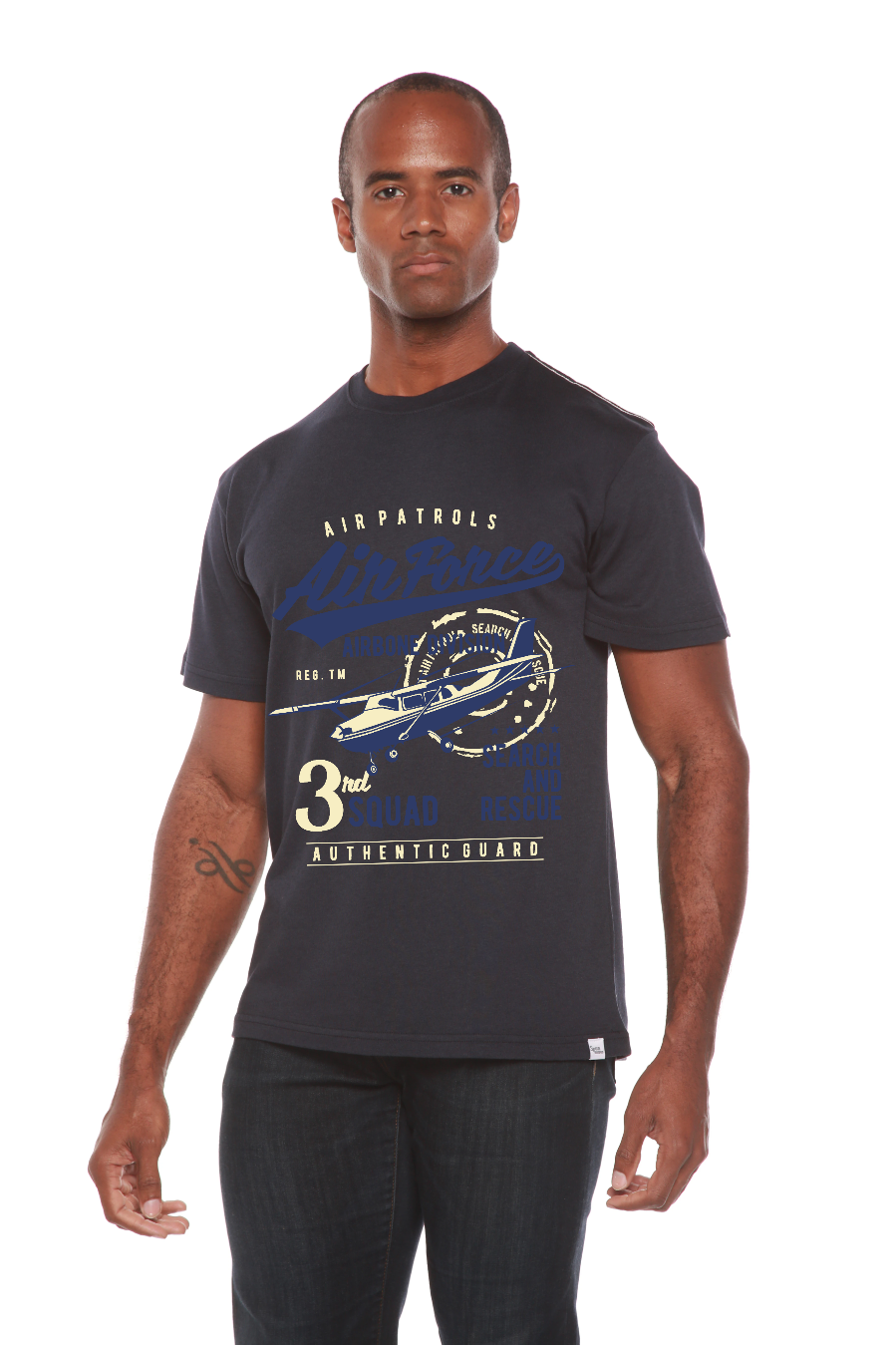 Air Force Men's Bamboo Viscose/Organic Cotton Short Sleeve Graphic T-Shirt