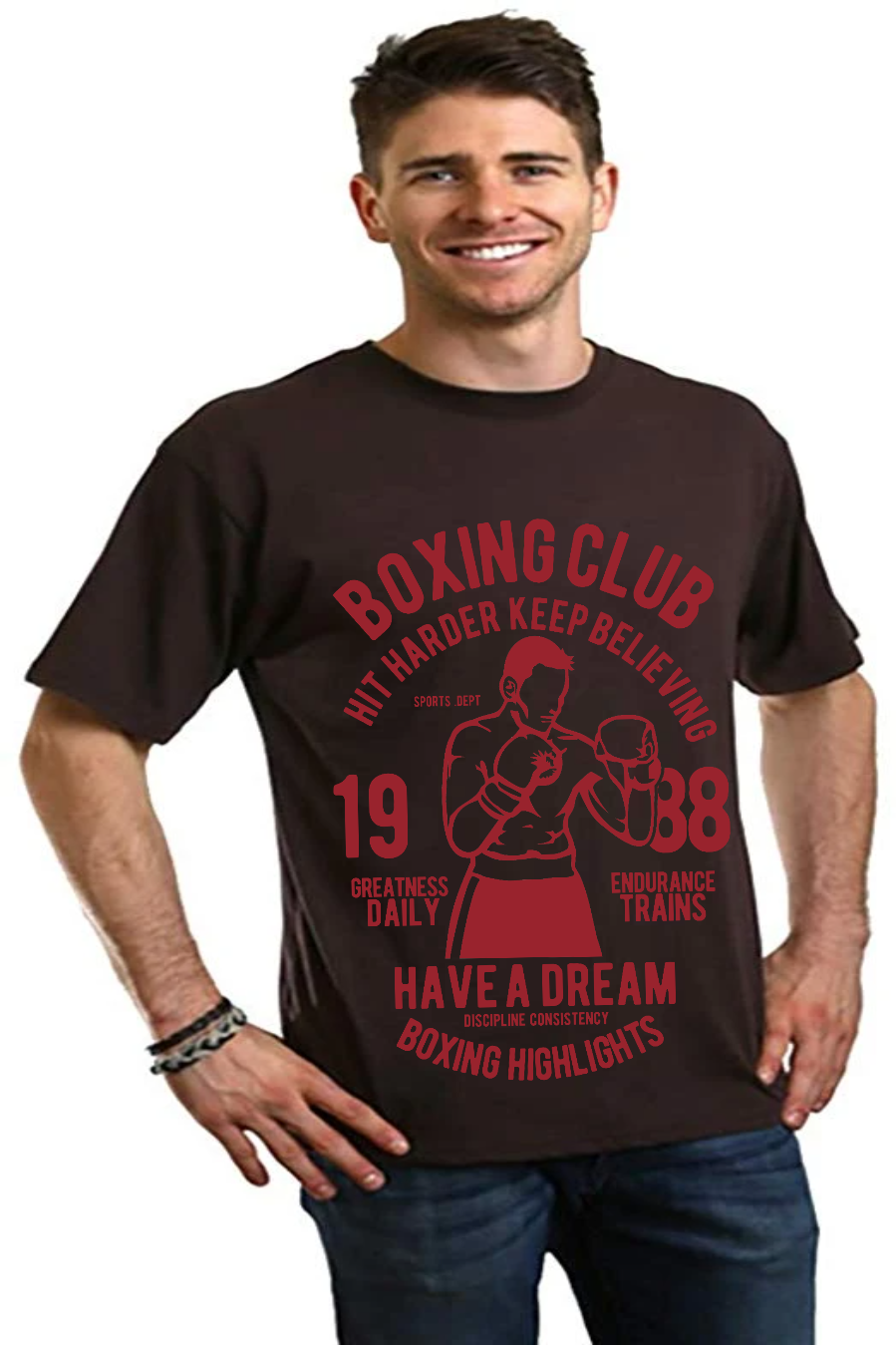 Boxing Club Men's Bamboo Viscose/Organic Cotton Short Sleeve Graphic T-Shirt