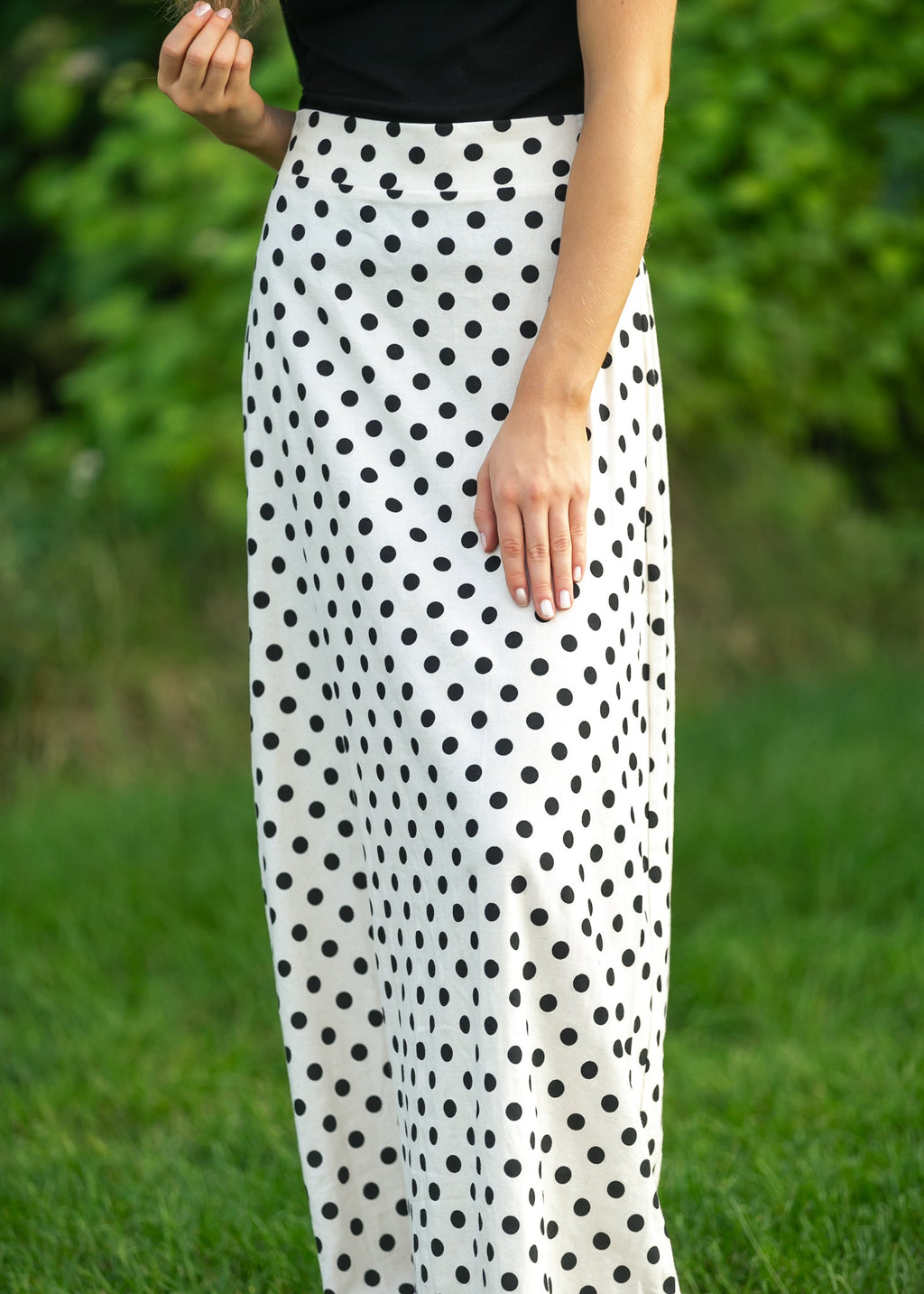 Braylyn Polka Dot Maxi Skirt