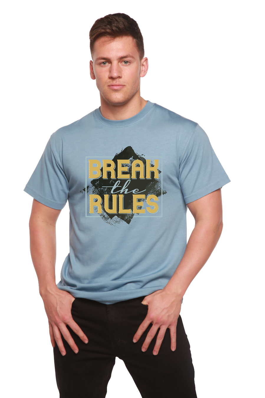 Break the Rules Men's Bamboo Viscose/Organic Cotton Short Sleeve Graphic T-Shirt