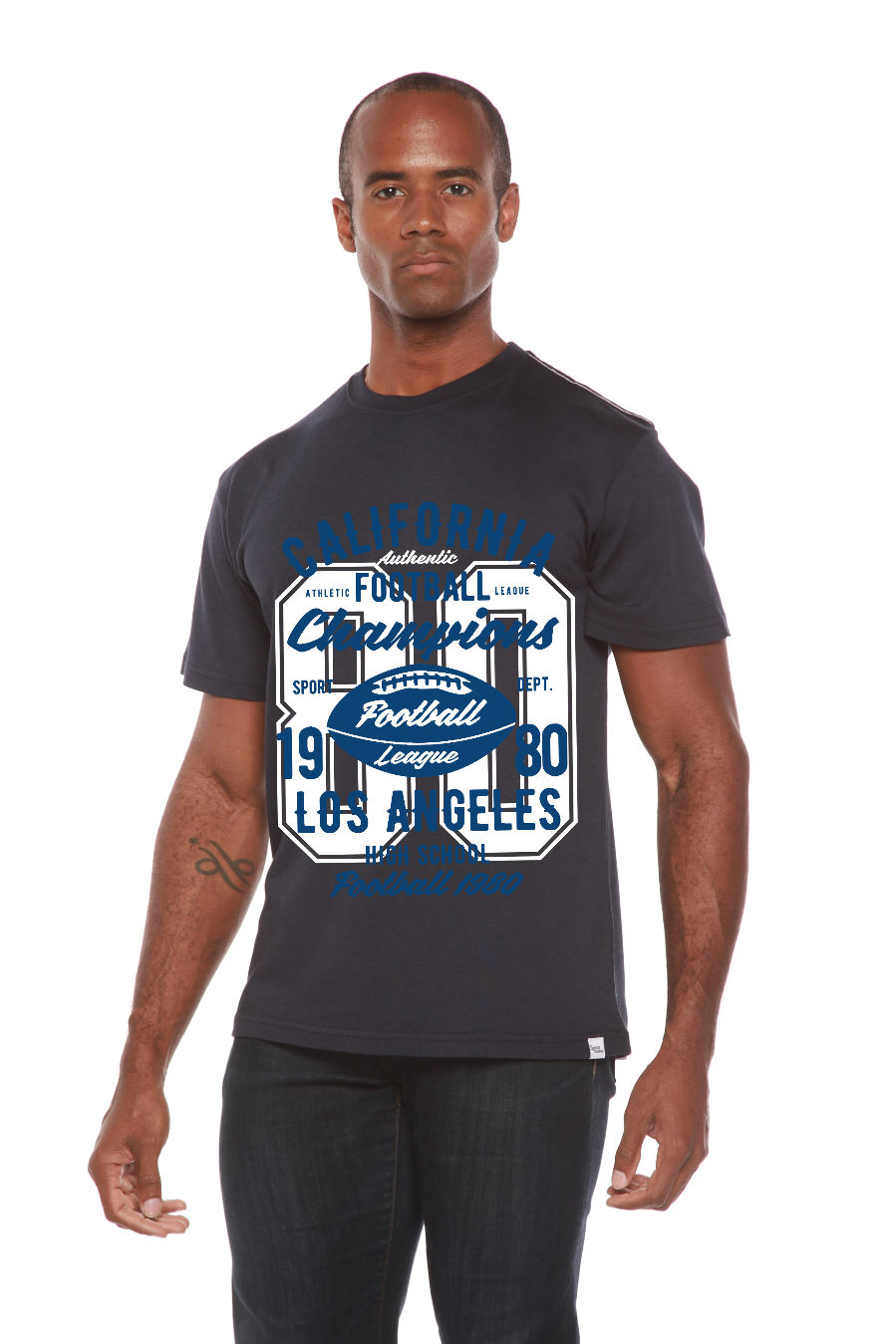 California Football Men's Bamboo Viscose/Organic Cotton Short Sleeve Graphic T-Shirt