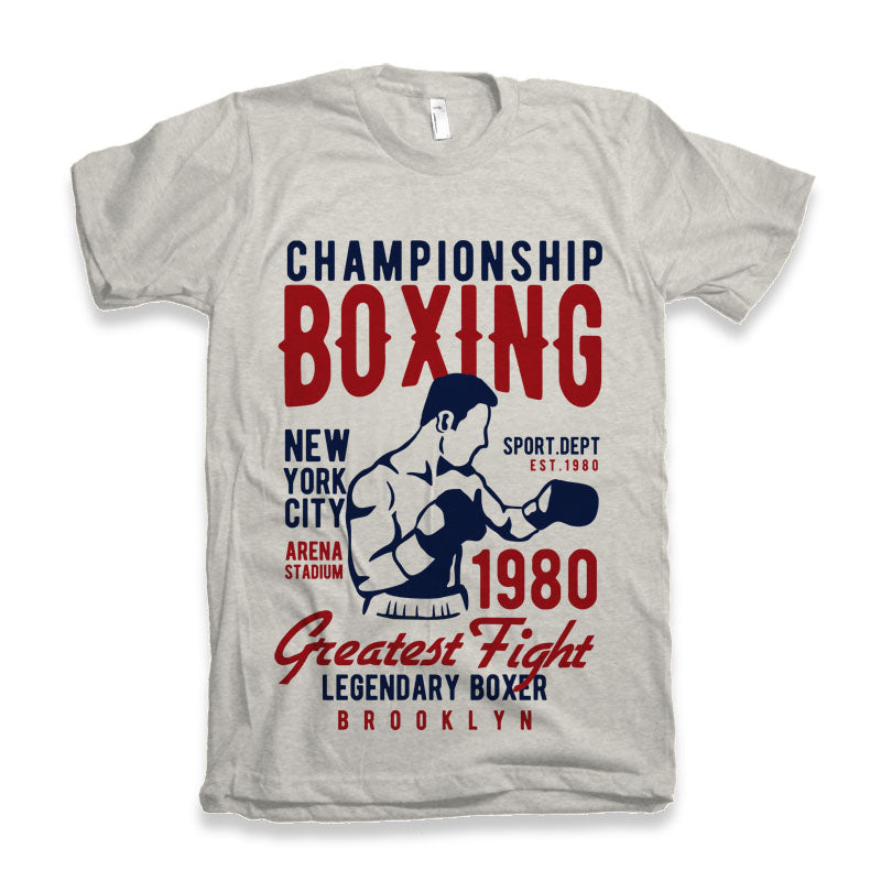 Championship Boxing Men's Bamboo Viscose/Organic Cotton Short Sleeve Graphic T-Shirt