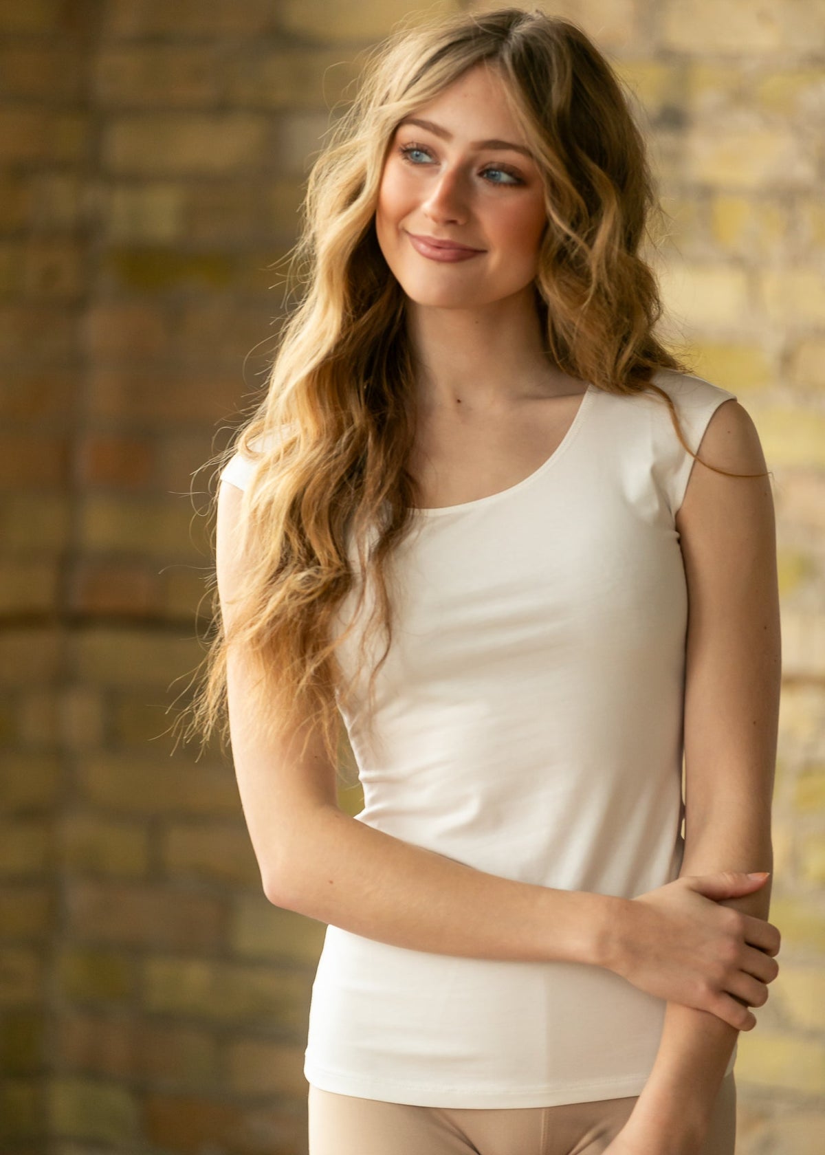 Classic Ivory Cap Sleeve Tank