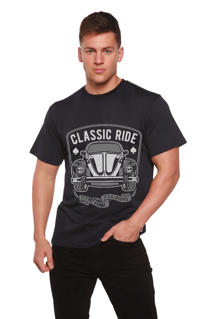Classic Ride Men's Bamboo Viscose/Organic Cotton Short Sleeve Graphic T-Shirt