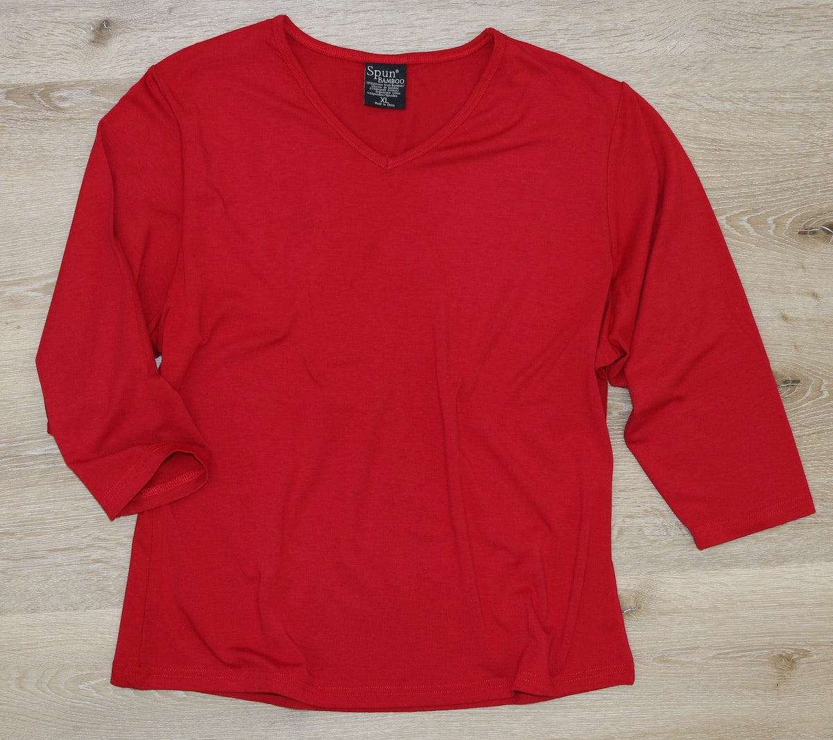 Clearance Women's Bamboo Viscose/Cotton V-Necks 3/4 Sleeve T-Shirt