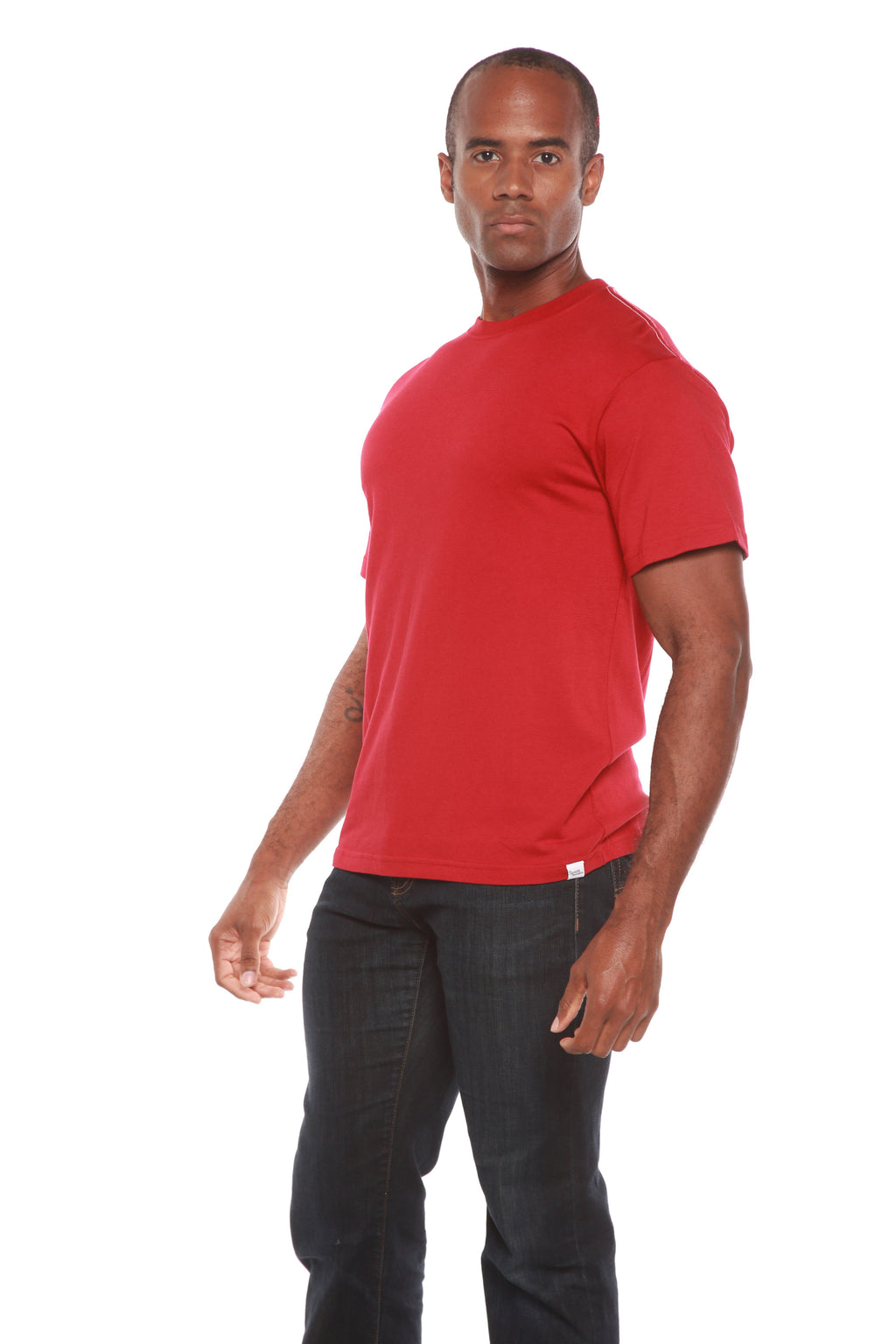 Custom Printed Men's Bamboo Viscose/Organic Cotton Short Sleeve T-Shirt