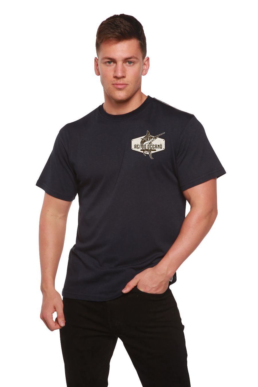 Rei do Oceano Men's Bamboo Short Sleeve Graphic T-Shirt