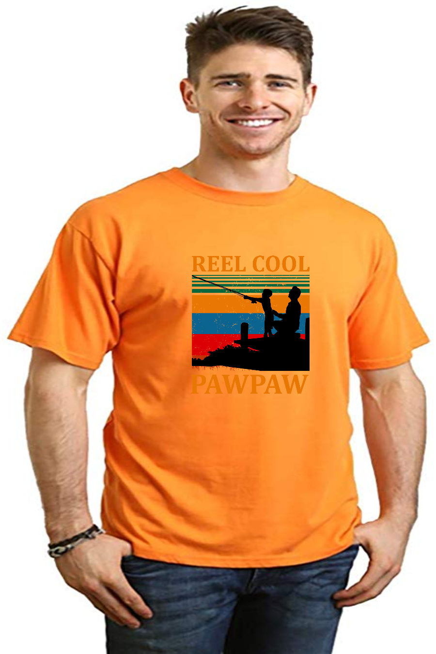 Real Cool Pawpaw Men's Bamboo Viscose/Organic Cotton Short Sleeve Printed T-Shirt