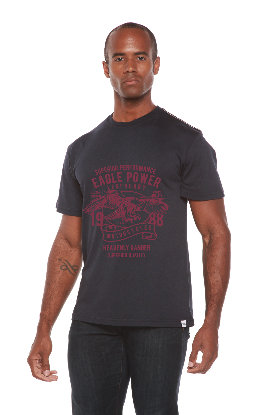 Eagle Power Men's Bamboo Viscose/Organic Cotton Short Sleeve Graphic T-Shirt
