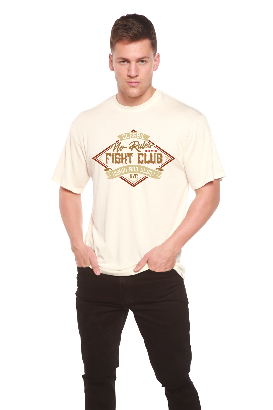Fight Club Men's Bamboo Viscose/Organic Cotton Short Sleeve Graphic T-Shirt